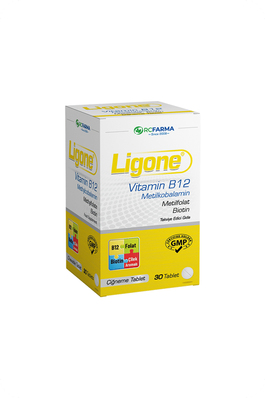 Ligone Vitamin B12 30 Çiğneme Tablet | KozmovitalProbiyotik / PrebiyotikRc FarmaLigone Vitamin B12 30 Çiğneme Tablet