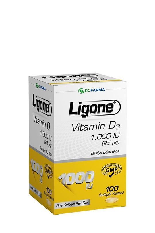 Vitamin / MultivitaminRc FarmaLigone Vitamin D3 1.000 IU 100 Softgel x2 Adet