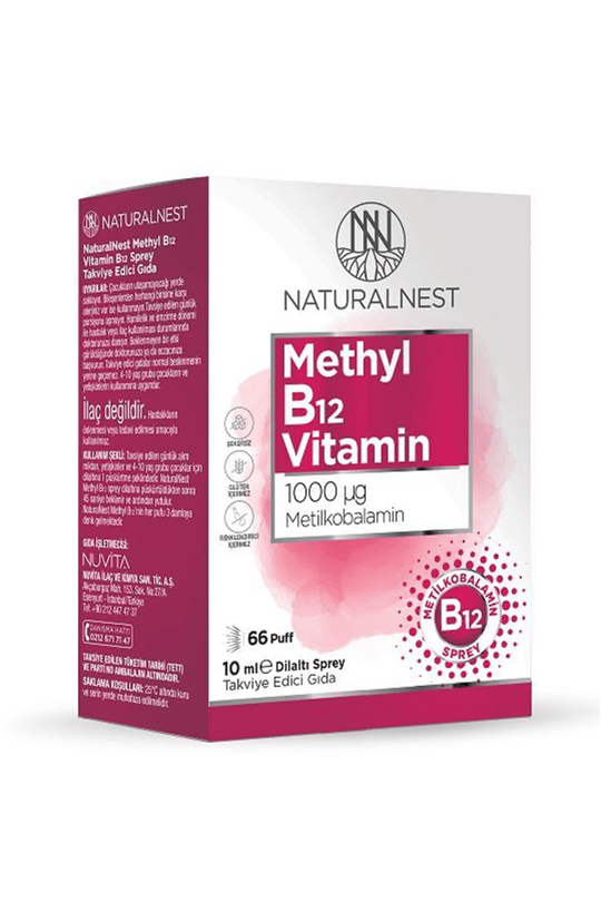 8697595877517 | NaturalNest Methyl B12 1000 Mcg 10 ml Sprey | KozmovitalVitamin / MultivitaminNaturalNestNaturalNest Methyl B12 1000 Mcg 10 ml Sprey