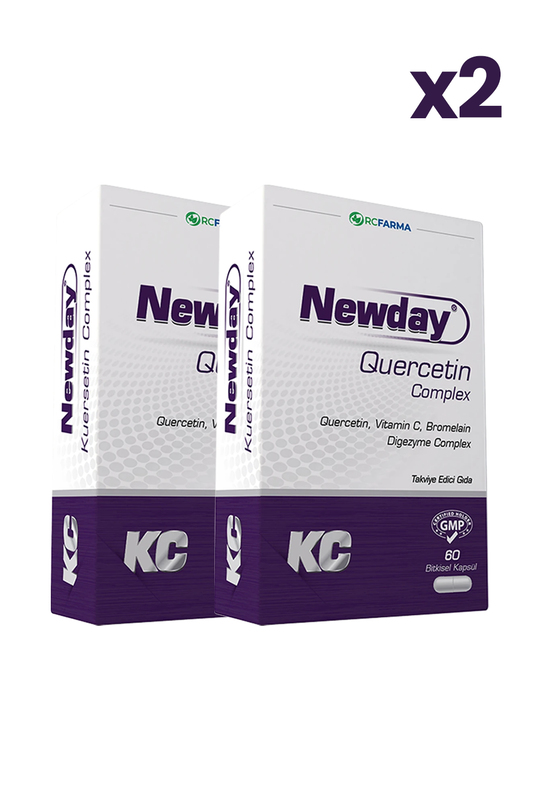 Билкови продуктиRc FarmaNewday Kuersetin Complex 60 Vejetaryen Kapsül x2 Adet
