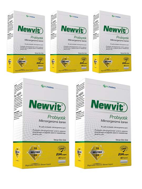 Newvit Probiyotik 30 Kapsül x 5 Kutu