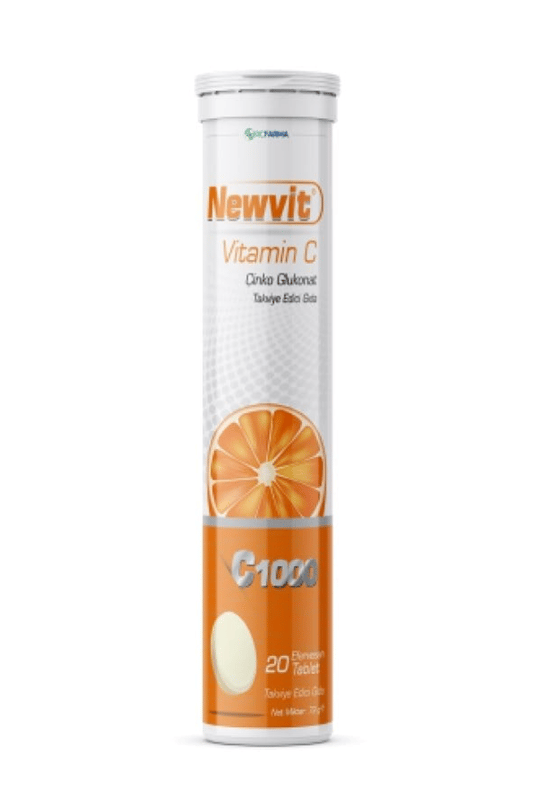 Newvit Vitamin C Efervesan 20 Tablet | KozmovitalVitamin / MultivitaminRc FarmaNewvit Vitamin C Efervesan 20 Tablet