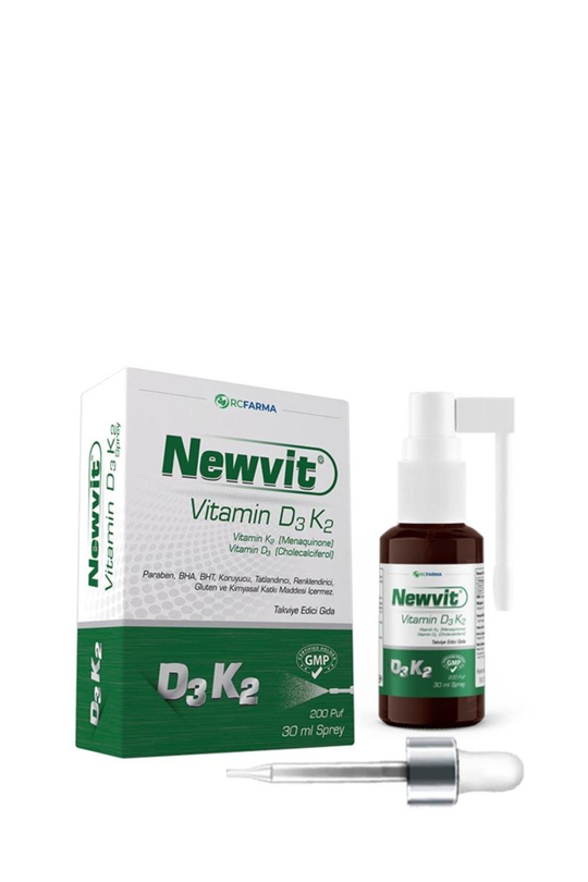 Newvit Vitamin D3 K2 Sprey / Damla | KozmovitalVitamin / MultivitaminRc FarmaNewvit Vitamin D3 K2 Sprey / Damla