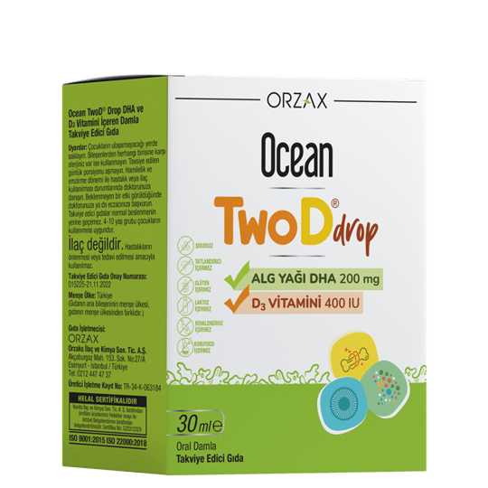 Витамини / мултивитаминиOrzaxOcean TwoD Drop D3 Vitamini 400 IU 30 ml
