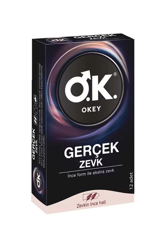PrezervatifOkeyOkey Gerçek Zevk Prezervatif 12li