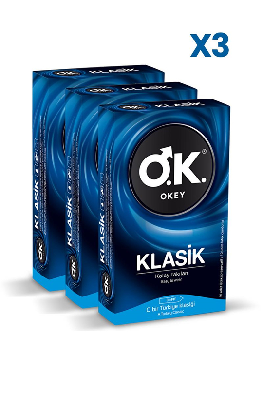 PrezervatifOkeyOkey Klasik Prezervatif 10'lu x3 Adet