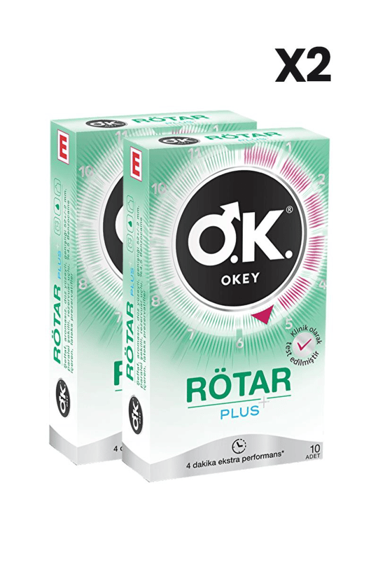 PrezervatifOkeyOkey Rötar Plus Prezervatif 10'lu x2 Adet