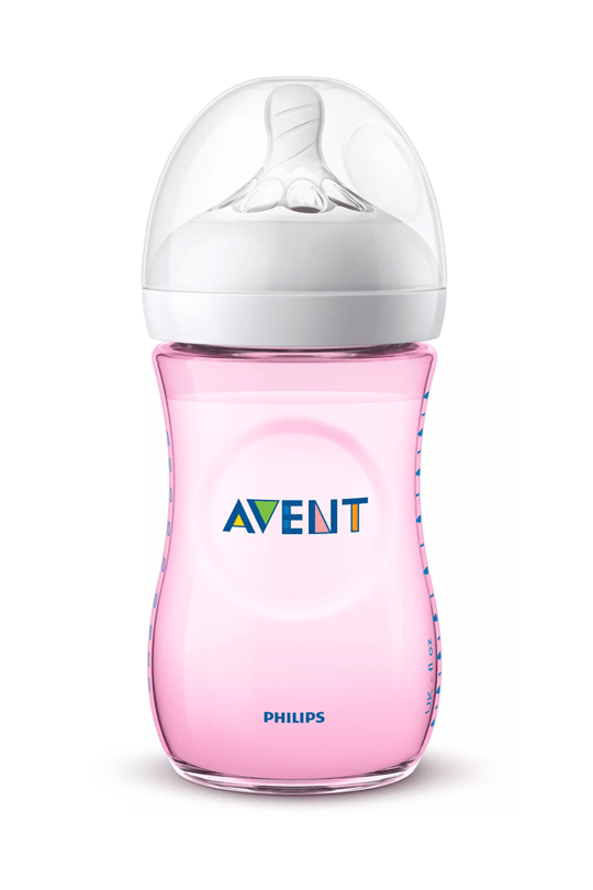 Шишета и биберони за храненеPhilips AventPhilips Avent SCF 034/17 Natural PP Biberon 260 ml Tekli Pembe