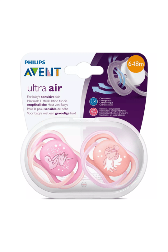 8710103846048 | Philips Avent SCF 345/22 Ultra Air 6-18 Ay 2'Li Desenli Emzik Kız | KozmovitalEmziklerPhilips AventPhilips Avent SCF 345/22 Ultra Air 6-18 Ay 2'Li Desenli Emzik Kız