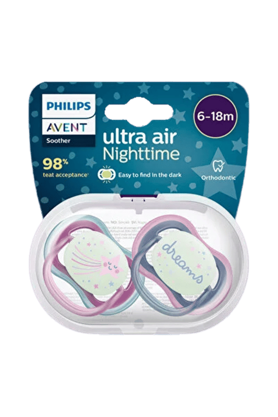 EmziklerPhilips AventPhilips Avent SCF376/14 Ultra Air Night 6-18 Ay 2'li Kız Emzik