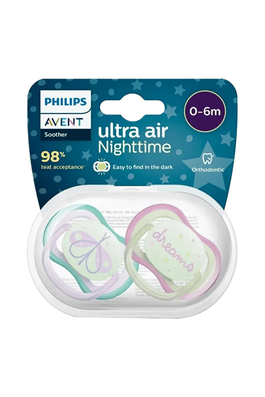 EmziklerPhilips AventPhilips Avent SCF376/19 Ultra Air Night 0-6 Ay 2'li Kız Emzik