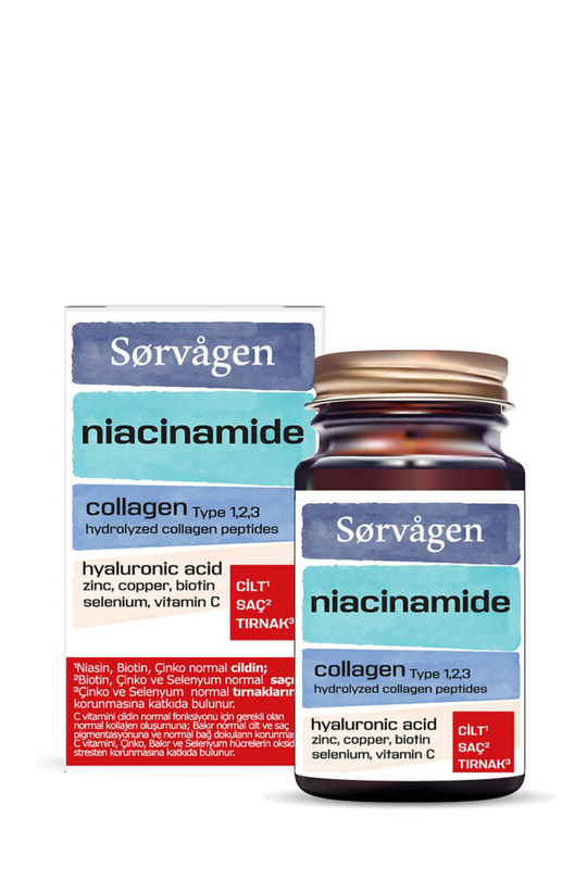 Sorvagen Niacinamide Collagen Hyaluronic Acid 60 Tablet | KozmovitalVitamin / MultivitaminSorvagenSorvagen Niacinamide Collagen Hyaluronic Acid 60 Tablet