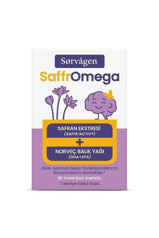 Sorvagen SaffrOmega ( Safran ve Omega3) 30 Yumuşak Kapsül | KozmovitalBitkisel ÜrünlerSorvagenSorvagen SaffrOmega ( Safran ve Omega3) 30 Yumuşak Kapsül