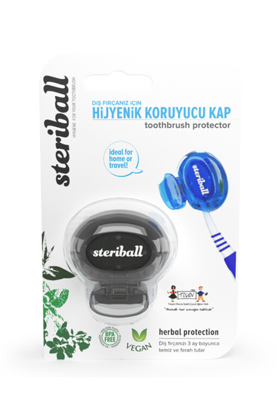 8681734110306 | Steriball Diş Fırçası Koruma Kabı-Siyah | KozmovitalDiş Fırçası KabıSteriballSteriball Diş Fırçası Koruma Kabı-Siyah