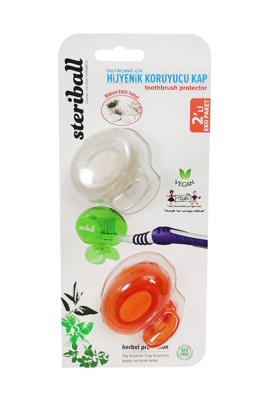 8681734110313 | Steriball Diş Fırçası Koruma Kabı-Yetişkin 2 li | KozmovitalDiş Fırçası KabıSteriballSteriball Diş Fırçası Koruma Kabı-Yetişkin 2 li