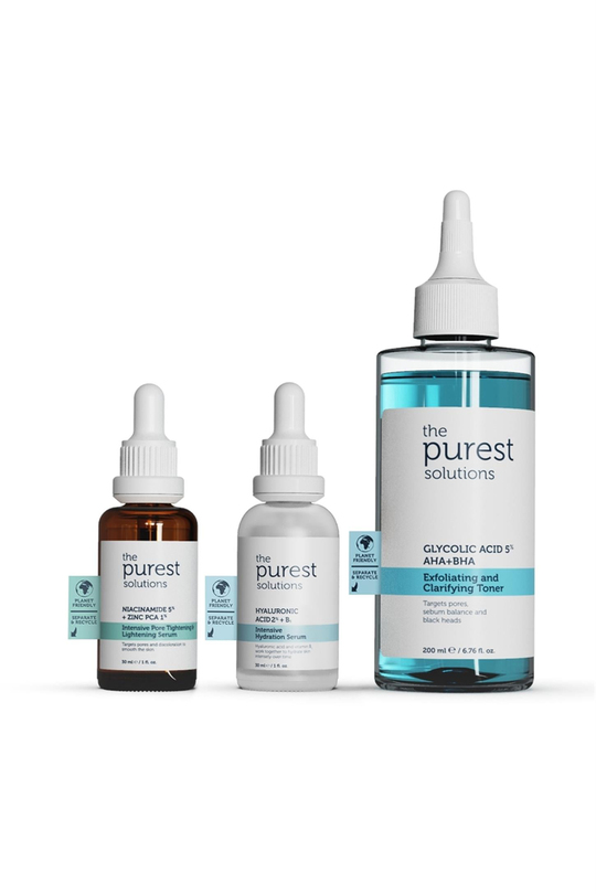 The Purest Solutions Kuru Sivilcelenmeye Meyilli Ciltlere Özel Sivilce ve Siyah Nokta Önlemeye Yardımcı Bakım Seti TPS120