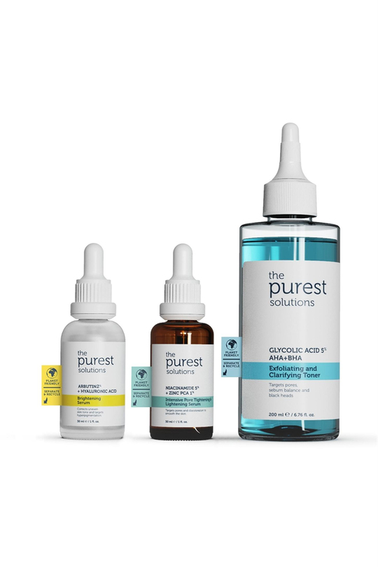 The Purest Solutions Leke Sivilce Önlemeye Yardımcı ve Gözenek Sıkılaştırmayı Hedefleyen Bakım Seti TPS118