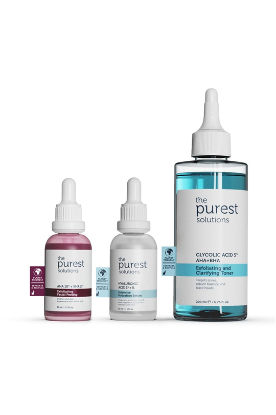 The Purest Solutions Siyah Nokta Önlemeye ve Gözenek Sıkılaştırmaya Yardımcı Nemlendirici Cilt Bakım Seti TPS121