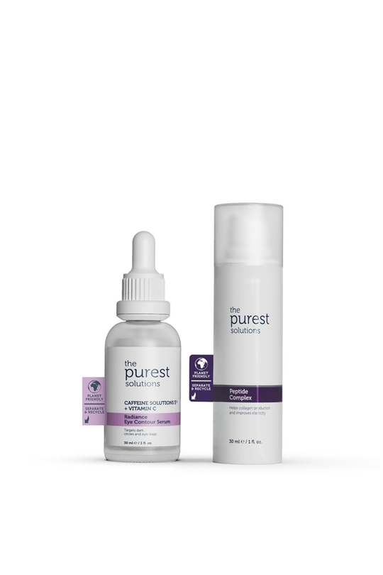 The Purest Solutions Yaşlanma Karşıtı Nemlendirici ve Göz Çevresi Aydınlık Göz Altı Görünümü Destekleyici Yoğun Bakım Seti TPS115