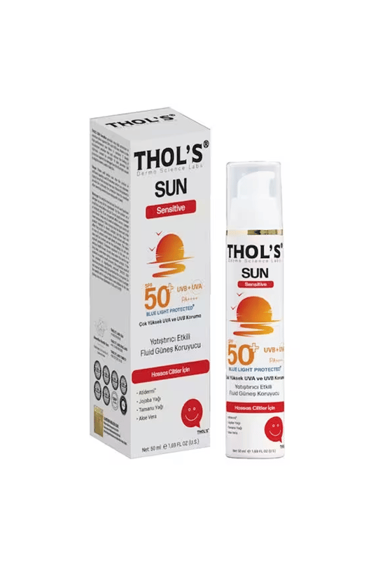 Yüz Güneş ÜrünleriTholsThol's Sun Sensitive Kızarıklık ve Hassasiyet Görünümü İçin Yüksek Toleranslı Güneş Koruyucu Krem 50 ml