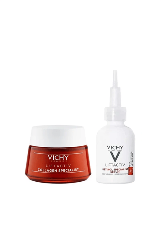 Vichy Liftactiv Collagen Specialist Yaşlanma Karşıtı Bakım Kremi 50 ml + Vichy Liftactiv Retinol Specialist Serum 30 ml Paketi | KozmovitalYüz BakımıVichyVICHY LIFTACTIV RETINOL SPECIALIST SERUM 30 ML + VICHY LIFTACTIV COLLAGEN DAY CREAM 50 ML PAKETİ