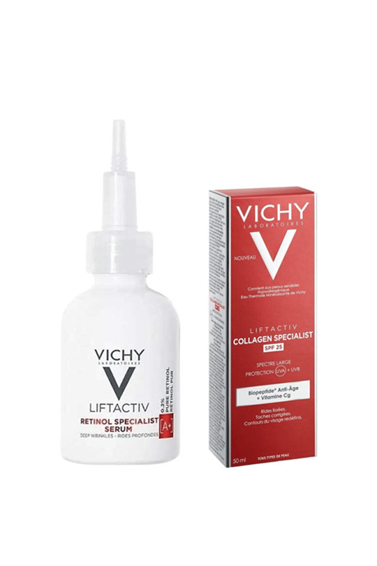 Vichy Liftactiv Retinol Specialist Serum 30 ml + Vichy Liftactiv Collagen Specialist SPF 25 50 ml Paketi | KozmovitalYüz BakımıVichyVICHY LIFTACTIV RETINOL SPECIALIST SERUM 30 ML + VICHY LIFTACTIV COLLAGEN SPECIALIST SPF25 50 ML PAKETİ
