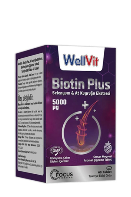WellVit Biotin Plus 60 Tablet | KozmovitalVitamin / MultivitaminFocus PharmaWellVit Biotin Plus 60 Tablet