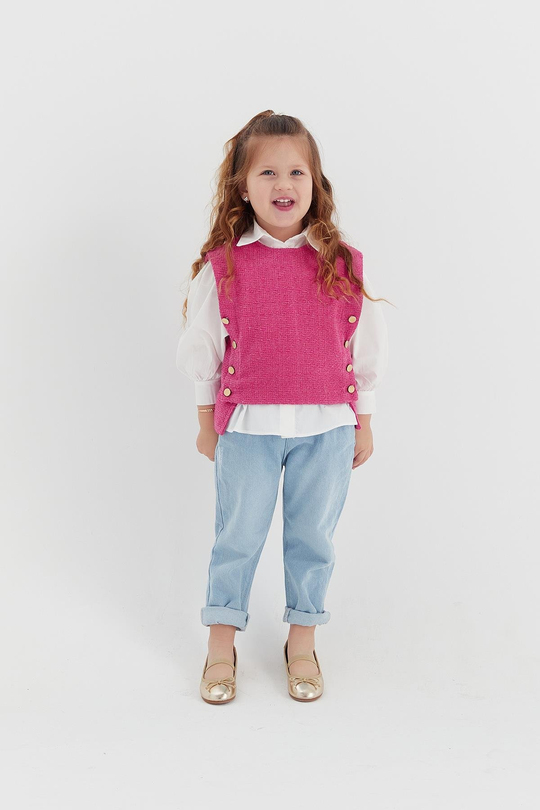 Adel Kids Süveter Fuşya