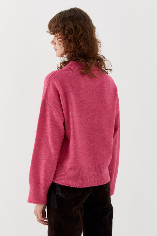 Basic Triko Kazak Pembe