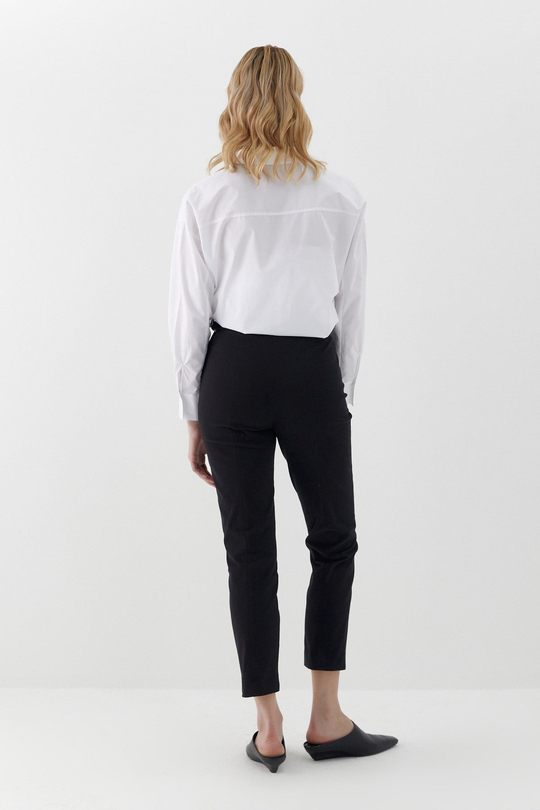 Beli Lastikli Gabardin Pantolon Siyah