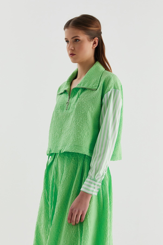 Brokar Crop Tunik Mint