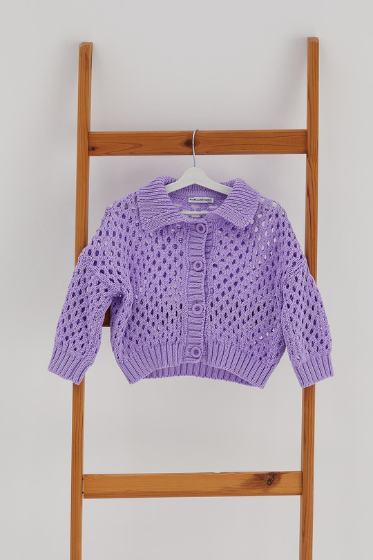 Çocuk Triko Hırka Lila