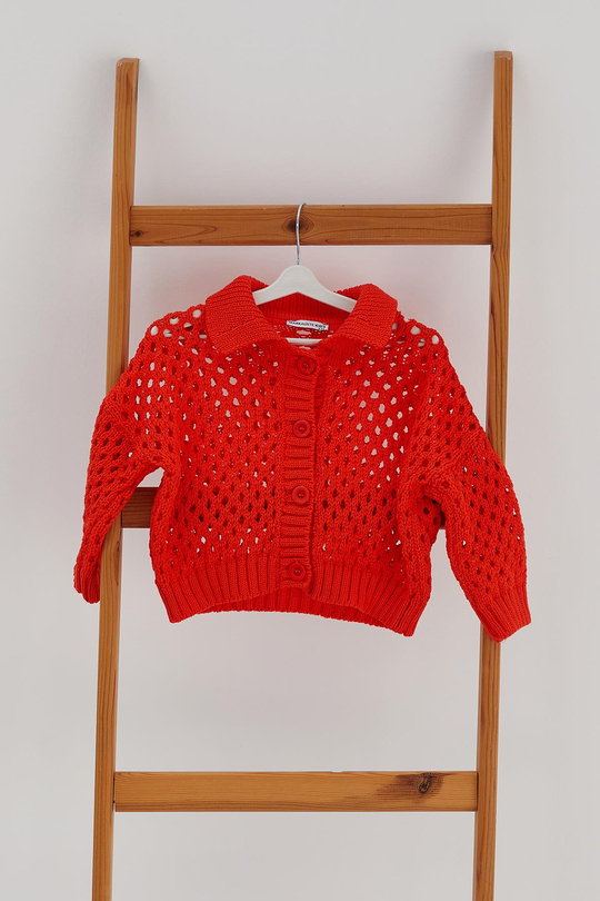 Çocuk Triko Hırka Oranj