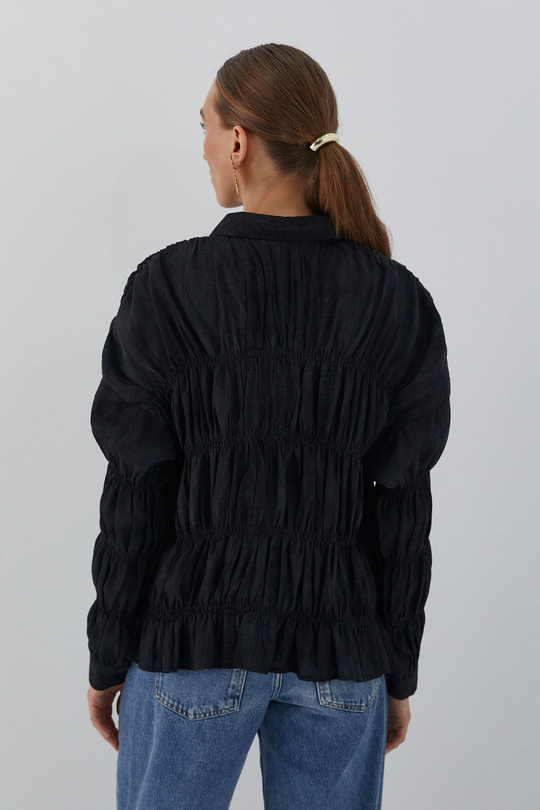 Gipeli Massi Gömlek Siyah
