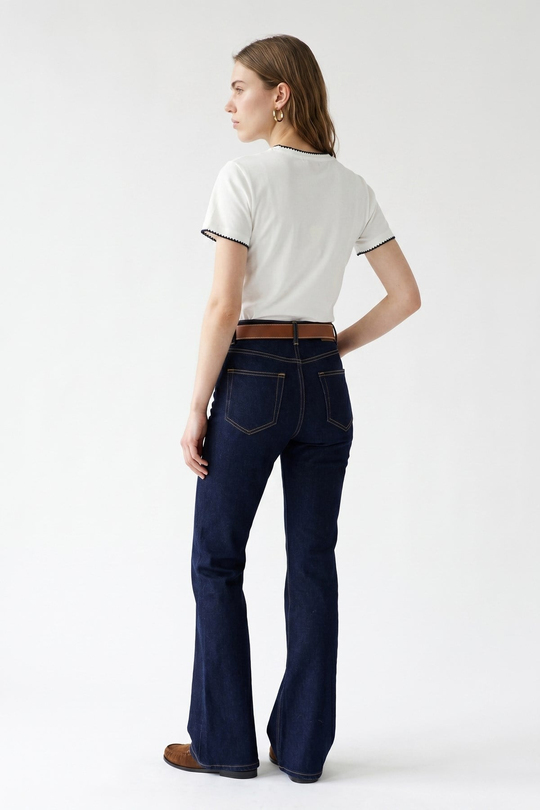 Nakış Detaylı T-Shirt Lacivert