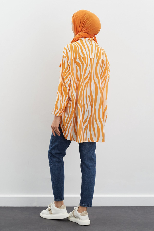 Zebra Desen Gömlek Mango