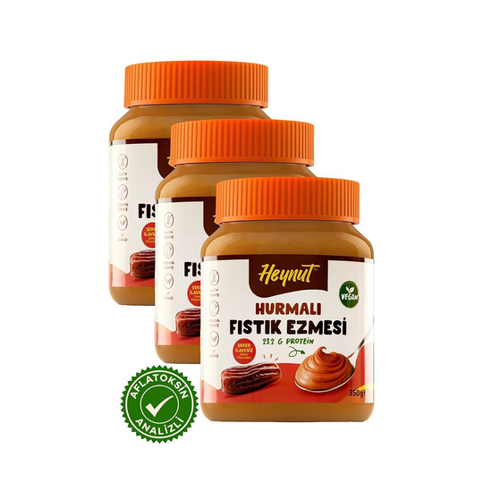 Hurmalı Fıstık Ezmesi (Hurma ile Tatlandırılmış) 350g 3 x Adet