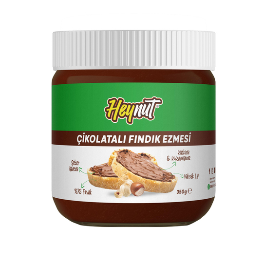 HeynuT Şeker ilavesiz Çikolatalı Fındık Ezmesi 350g