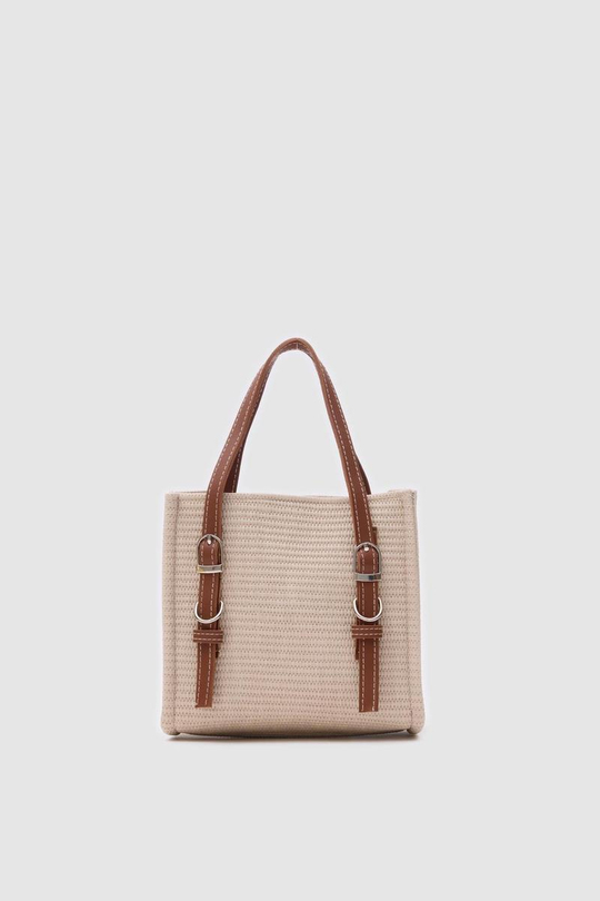 Wolf Hasır Kemer Detaylı Çapraz Çanta Bej