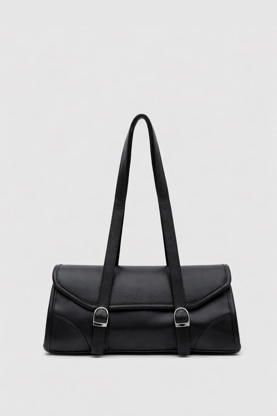 Lue Vintage Baget Çanta Siyah