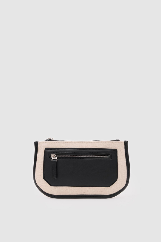 Papi Kanvas Clutch Cüzdan Siyah
