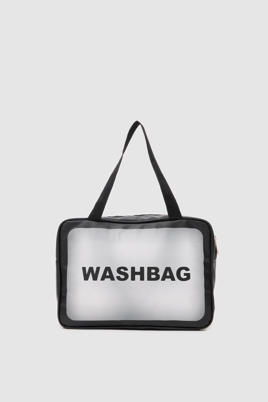 Wash Bag Su Geçirmez 3'lü Kozmetik Çantası Siyah
