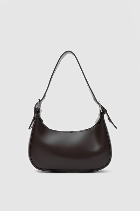 Muse Oval Baget Çanta Acı Kahve | Shule Bags