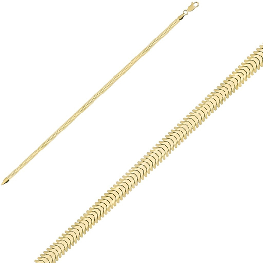 Balıksırtı Modeli 14 Ayar Altın Bileklik 3Mm