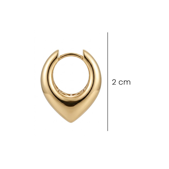 Halka Küpe 2 Cm 14 Ayar Altın