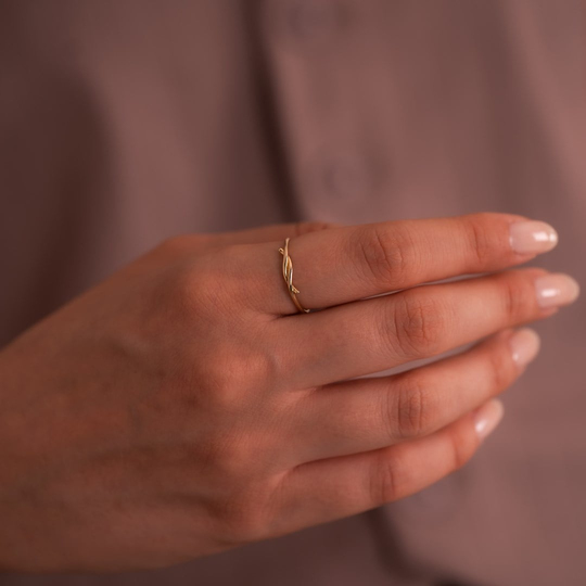 Minimal Model  Yüzük 14 Ayar Altın