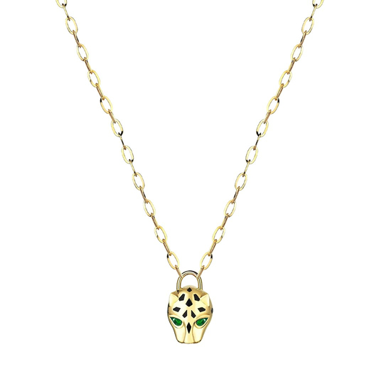 Cetaş Bir Dilek Tut Panter 14 Ayar Altın Kolye