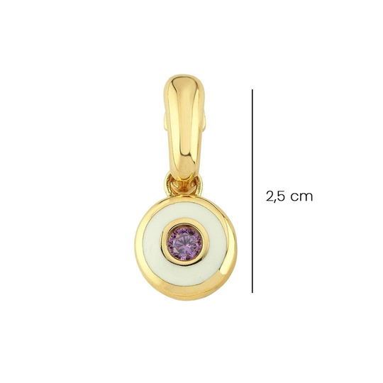 Cetaş Minima Altın Küpe Sedef Mineli 14 Ayar 2,5 Cm