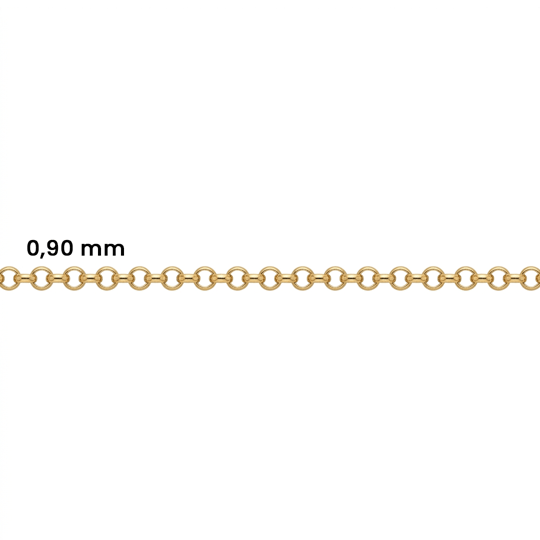 Doç Model Zincir 14 Ayar 0,90 Mm Altın