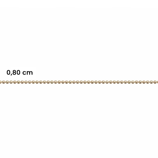 Tırnak Makası Zincir 0,80 mm 14 Ayar Altın